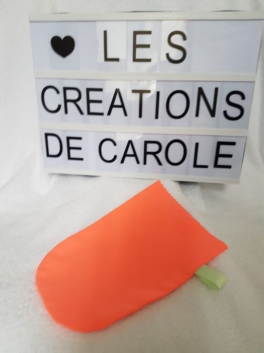 Gant de toilette Microfibre orange – Les créations de Carole